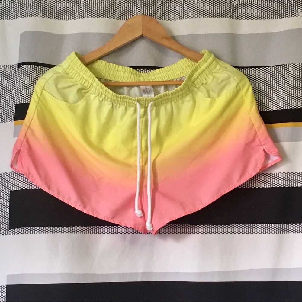 🟣 2/$8 Miniso Neon Ombre Beach Shorts